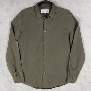 Maison Martin Margiela 10 Shirt Men's 48 Slim Long Sleeve Button Up 100% Cotton